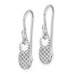 Rhodium-plated Sterling Silver Pineapple Dangle Earrings