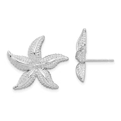 Sterling Silver Polished Starfish Post Earrings