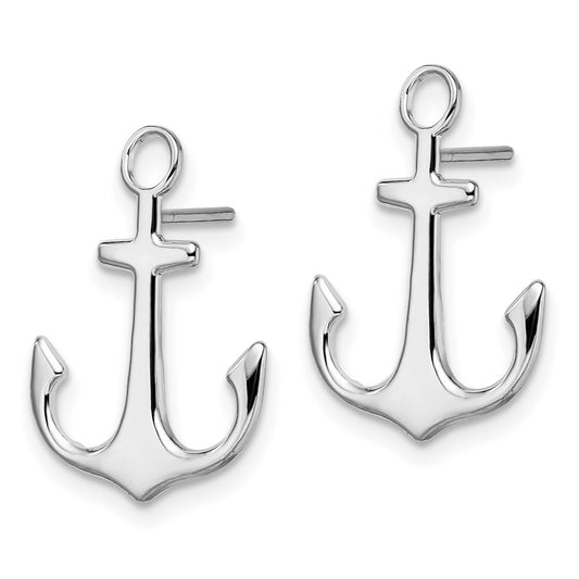 Sterling Silver Polished Anchor Post Earrings