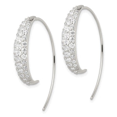 Sterling Silver CZ Threader Earrings