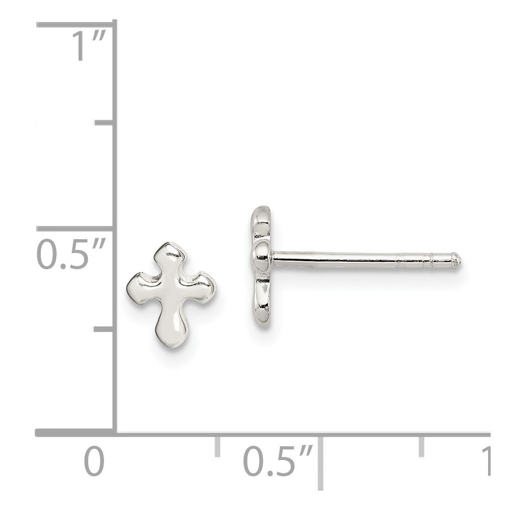 Sterling Silver Cross Earrings