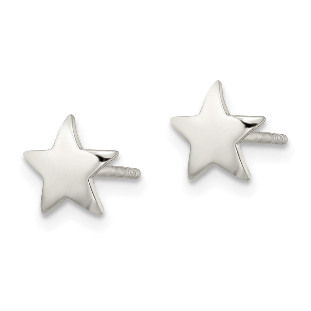 Sterling Silver Polished Star Post Earrings