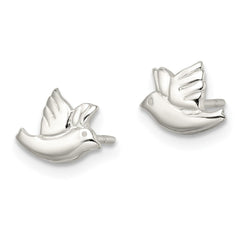 Sterling Silver Polished Dove Post Earrings