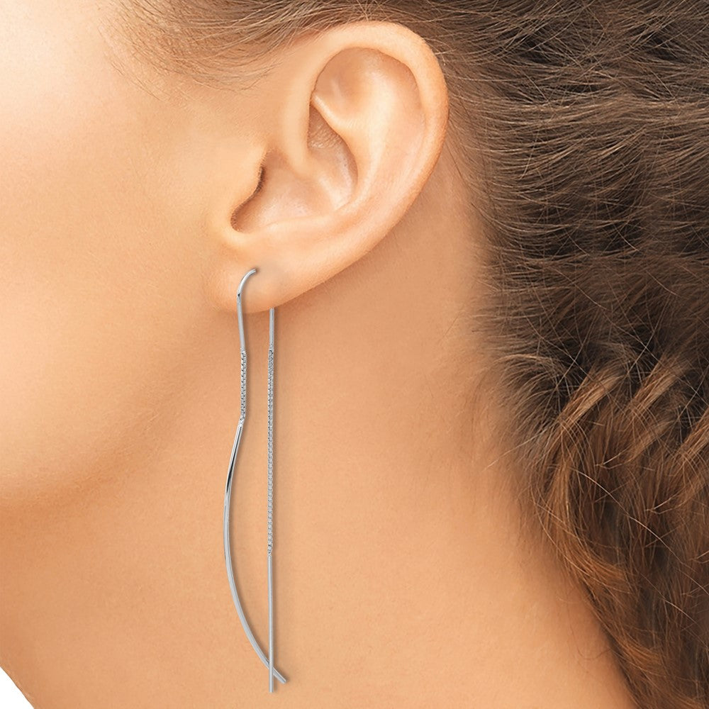 Sterling Silver Polished Threader Earrings