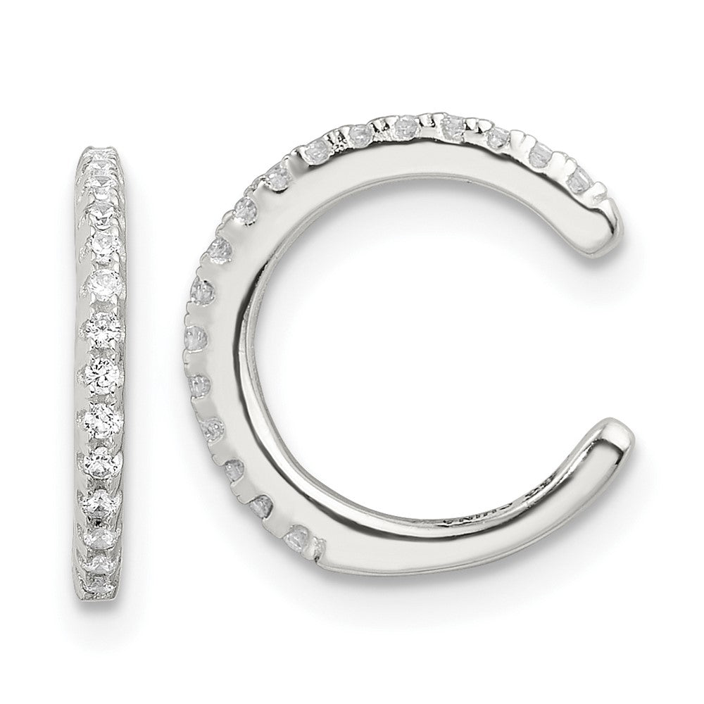 Sterling Silver E-Coating CZ Pair of 2 Ear Cuffs