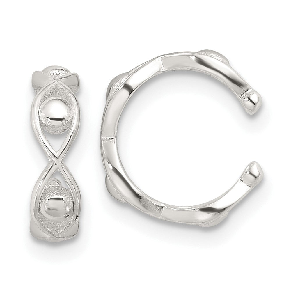 Sterling Silver E-Coating Polished Pair of 2 Ear Cuffs