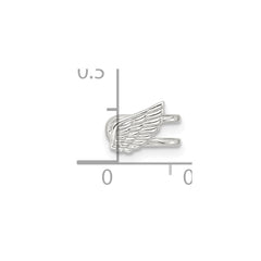 Sterling Silver E-coated Wing 1 Single Individual Ear Cuff