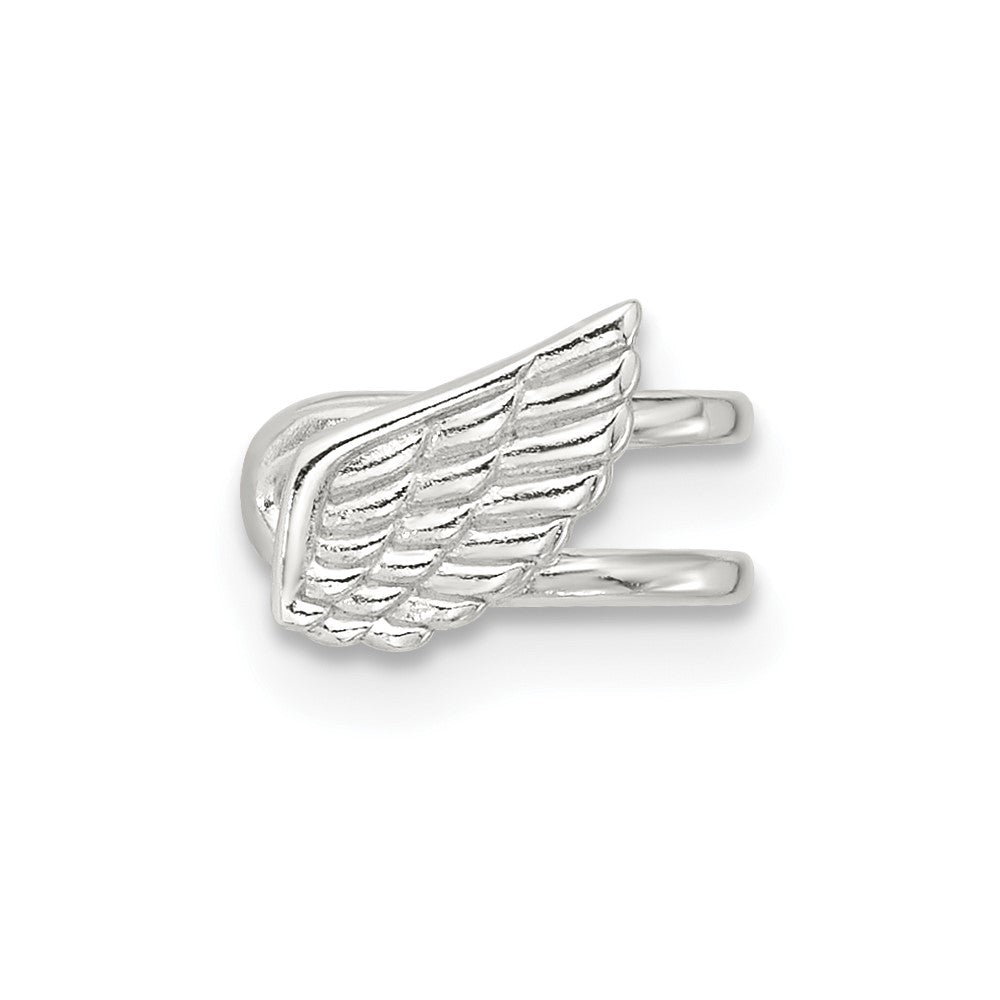 Sterling Silver E-coated Wing 1 Single Individual Ear Cuff