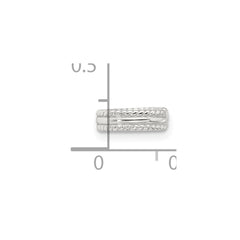 Sterling Silver E-coated Textured Edge 1 Single Individual Ear Cuff