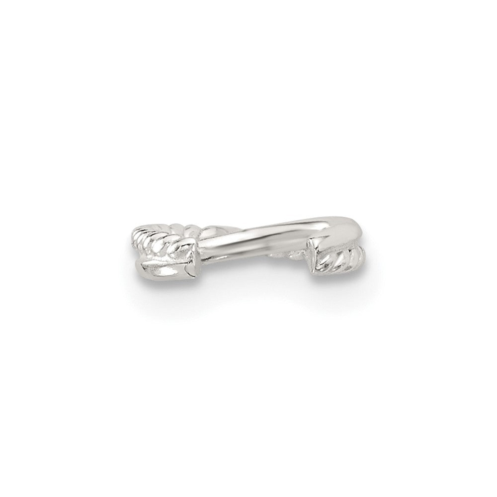 Sterling Silver E-coated Twisted 1 Single Individual Ear Cuff