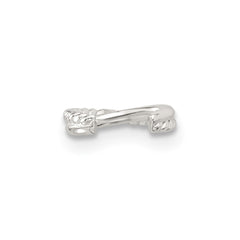 Sterling Silver E-coated Twisted 1 Single Individual Ear Cuff