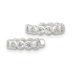 Sterling Silver E-Coating CZ Pair of 2 Ear Cuffs