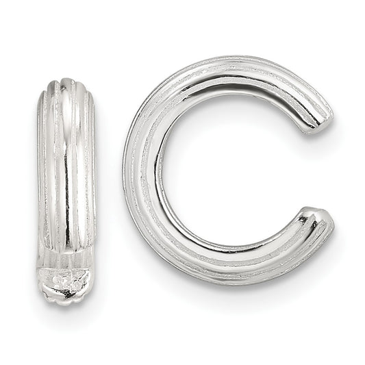Sterling Silver E-Coating Textured Pair of 2 Ear Cuffs