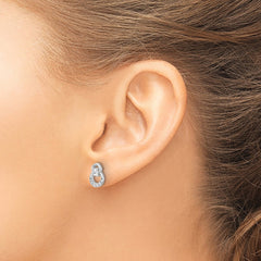 Sterling Silver Fancy CZ Post Earrings