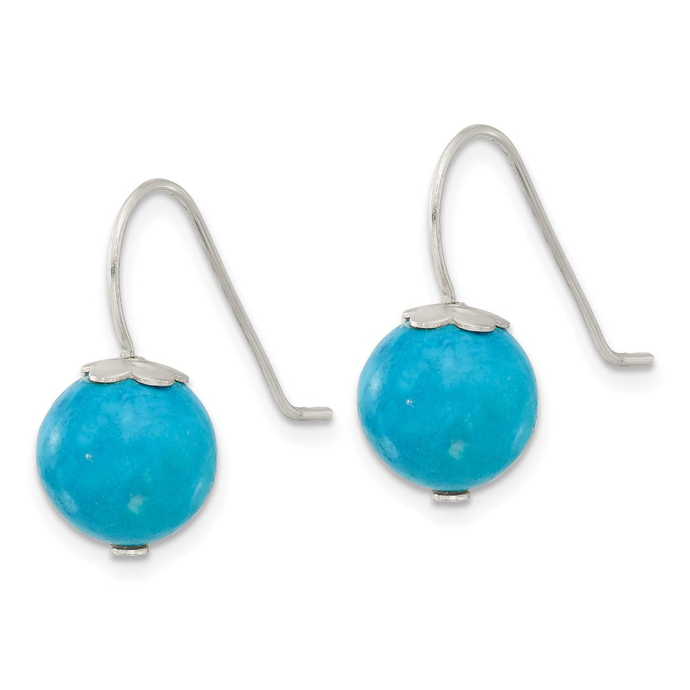 Sterling Silver 10mm Reconstituted Magnesite Earrings