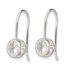 Sterling Silver Round CZ Earrings