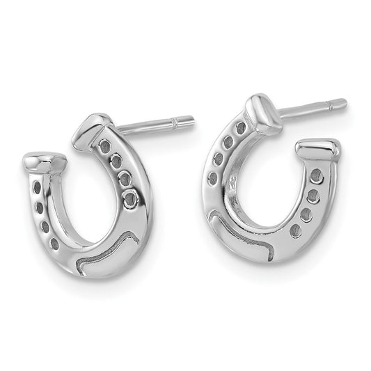 Sterling Silver Horseshoe Post Earrings