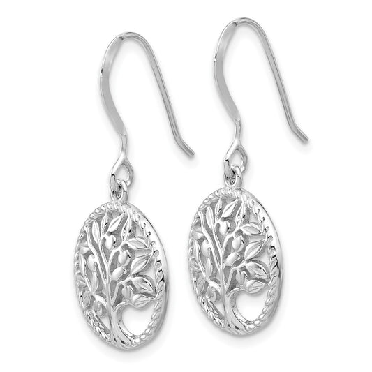 Sterling Silver Tree of Life Dangle Earrings