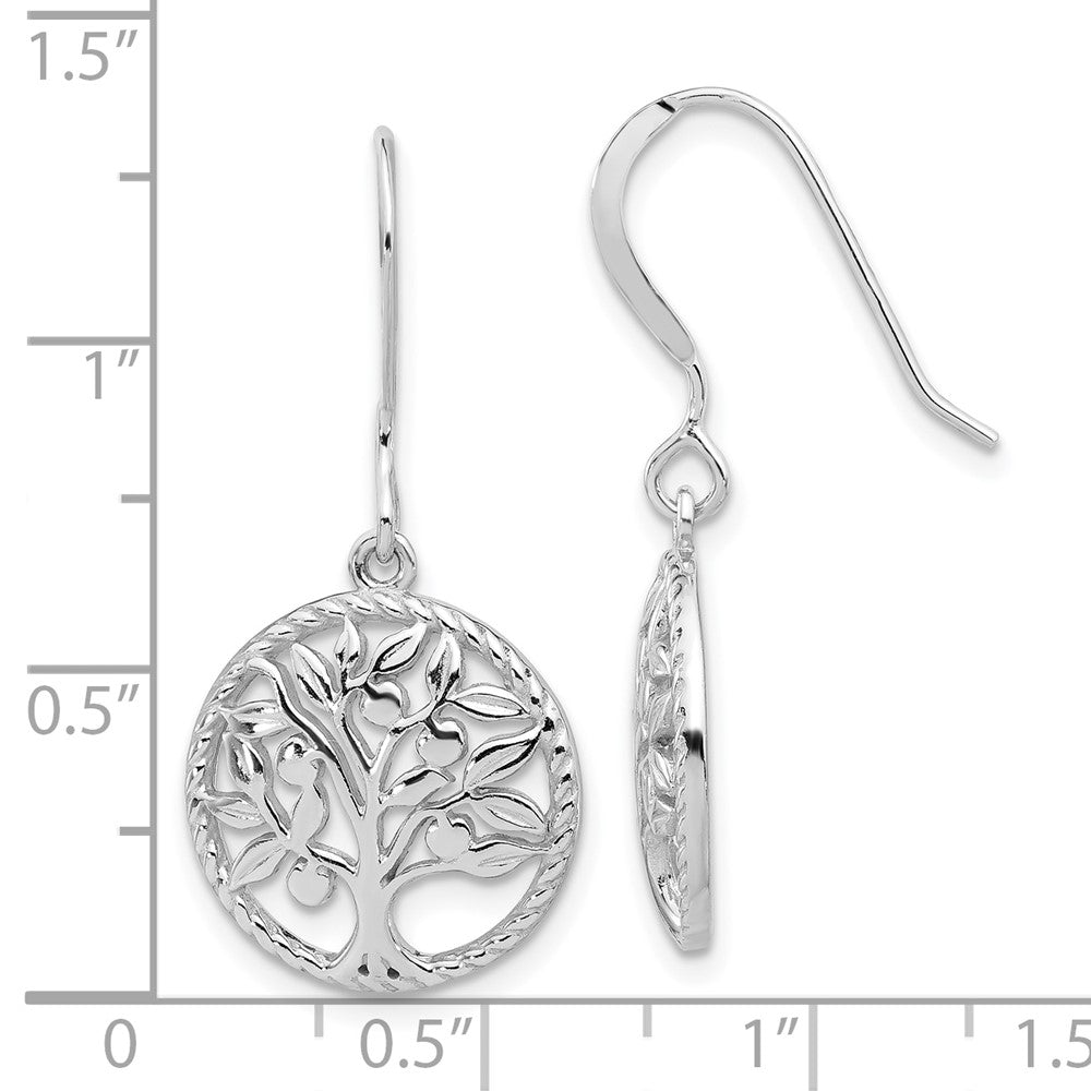 Sterling Silver Tree of Life Dangle Earrings