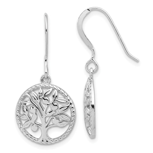 Sterling Silver Tree of Life Dangle Earrings