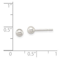 Sterling Silver 4mm Ball Earrings