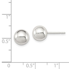 Sterling Silver Polished 8mm Ball Earrings