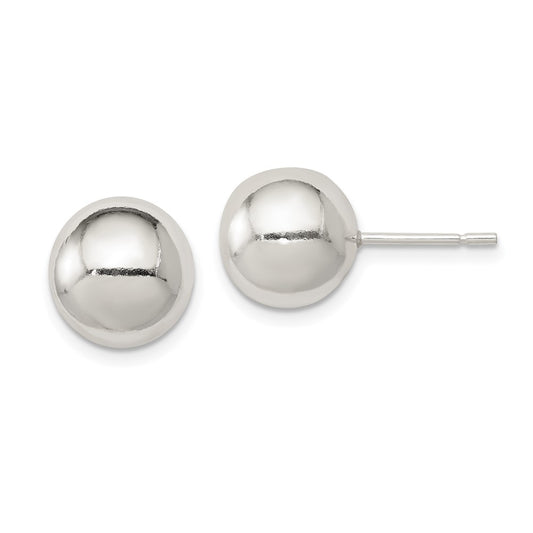 Sterling Silver Polished 10mm Ball Earrings
