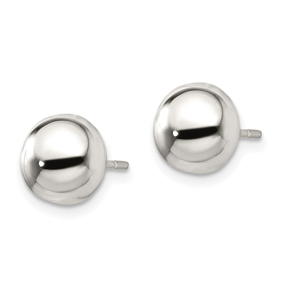 Sterling Silver Polished 8mm Button Earrings