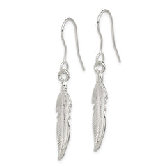 Sterling Silver Feather Earrings