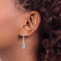 Sterling Silver Dangling Turquoise Earrings