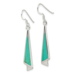 Sterling Silver Dangling Turquoise Earrings