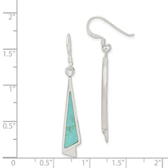 Sterling Silver Dangling Turquoise Earrings