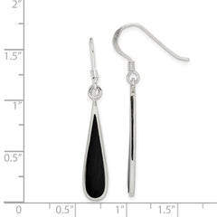 Sterling Silver Black Stone Earrings