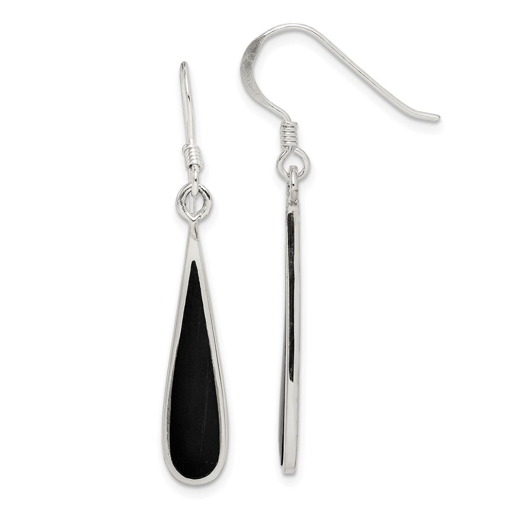 Sterling Silver Black Stone Earrings