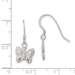 Sterling Silver Polished Butterfly Earrings