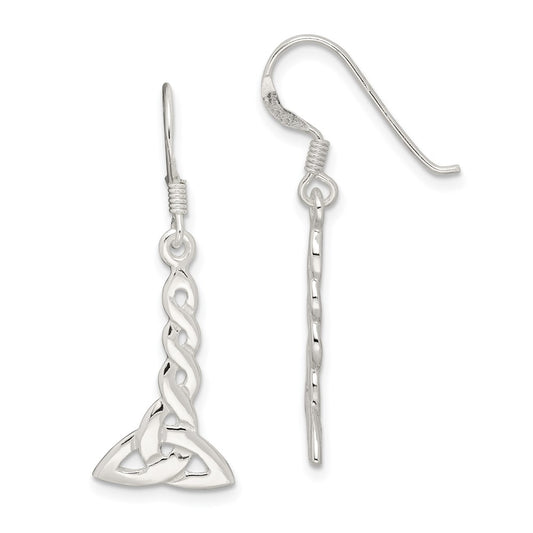 Sterling Silver Twisted Knot Dangle Earrings