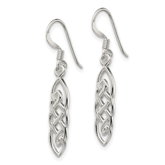 Sterling Silver Celtic Design Dangle Earrings