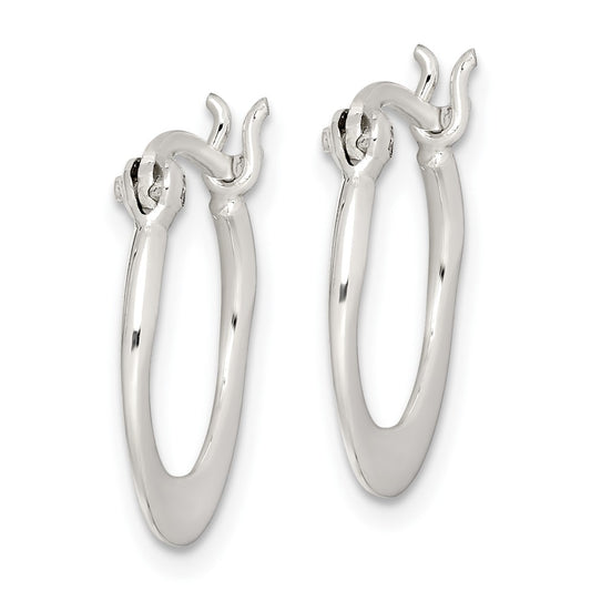 Sterling Silver Flat Hoop Earrings