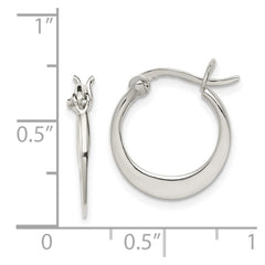 Sterling Silver Flat Hoop Earrings