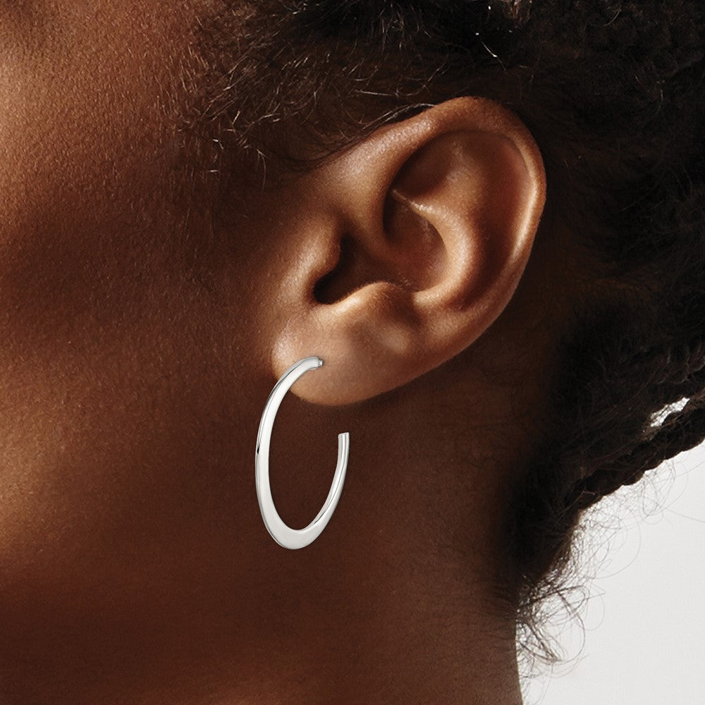 Sterling Silver Post Hoop Earrings