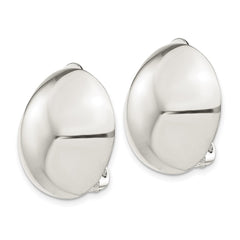 Sterling Silver Non-Pierced Button Earrings