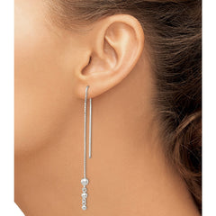 Sterling Silver Ball Threader Earrings