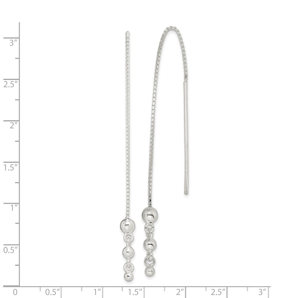 Sterling Silver Ball Threader Earrings