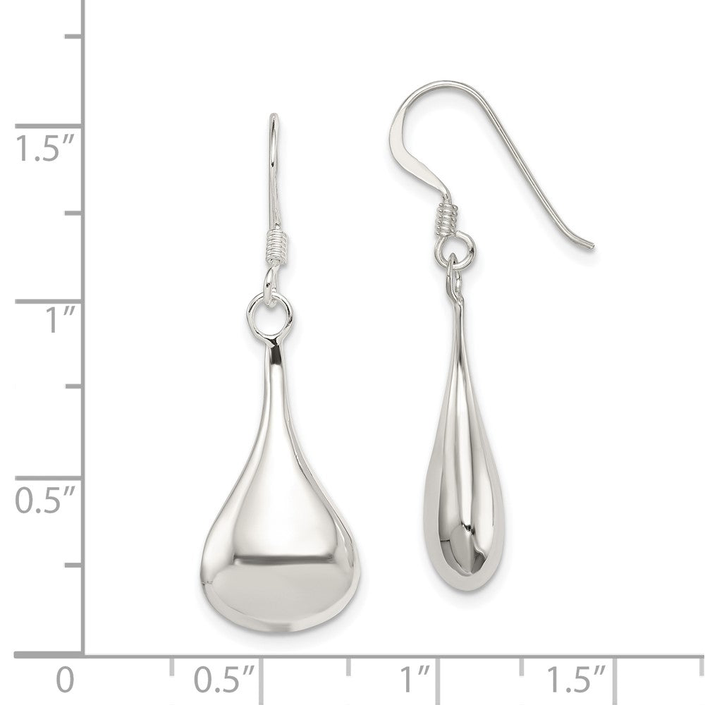 Rhodium-plated Sterling Silver Teardrop Earrings