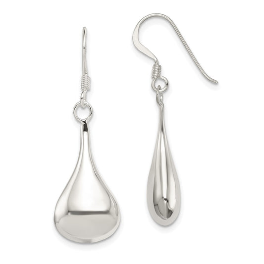 Rhodium-plated Sterling Silver Teardrop Earrings