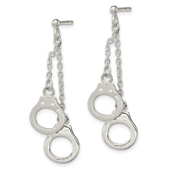 Sterling Silver Hand Cuff Dangle Post Earrings