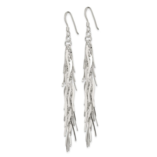 Sterling Silver Drop Squiggle Earrings