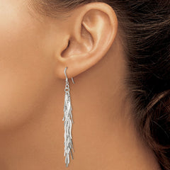 Sterling Silver Drop Squiggle Earrings
