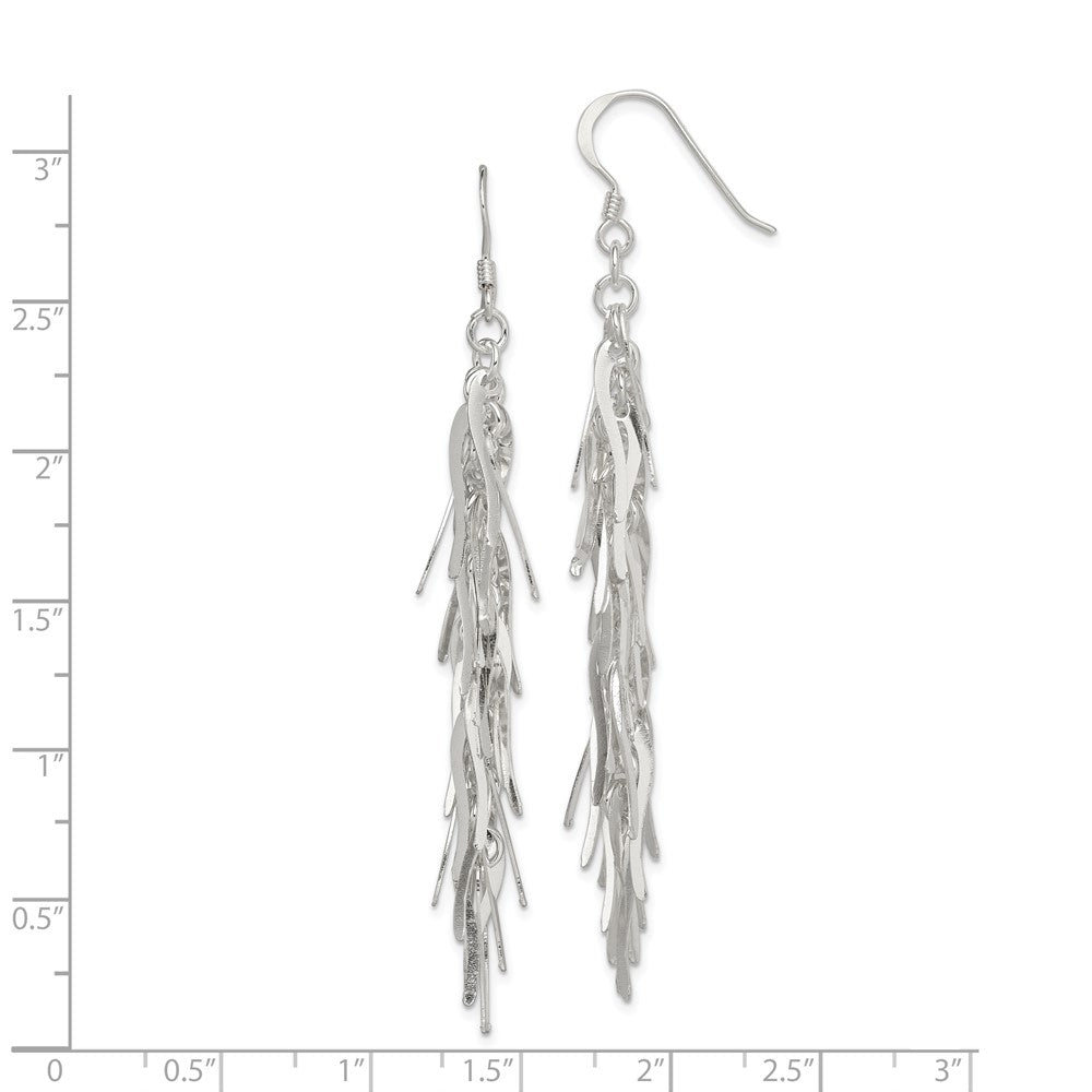 Sterling Silver Drop Squiggle Earrings