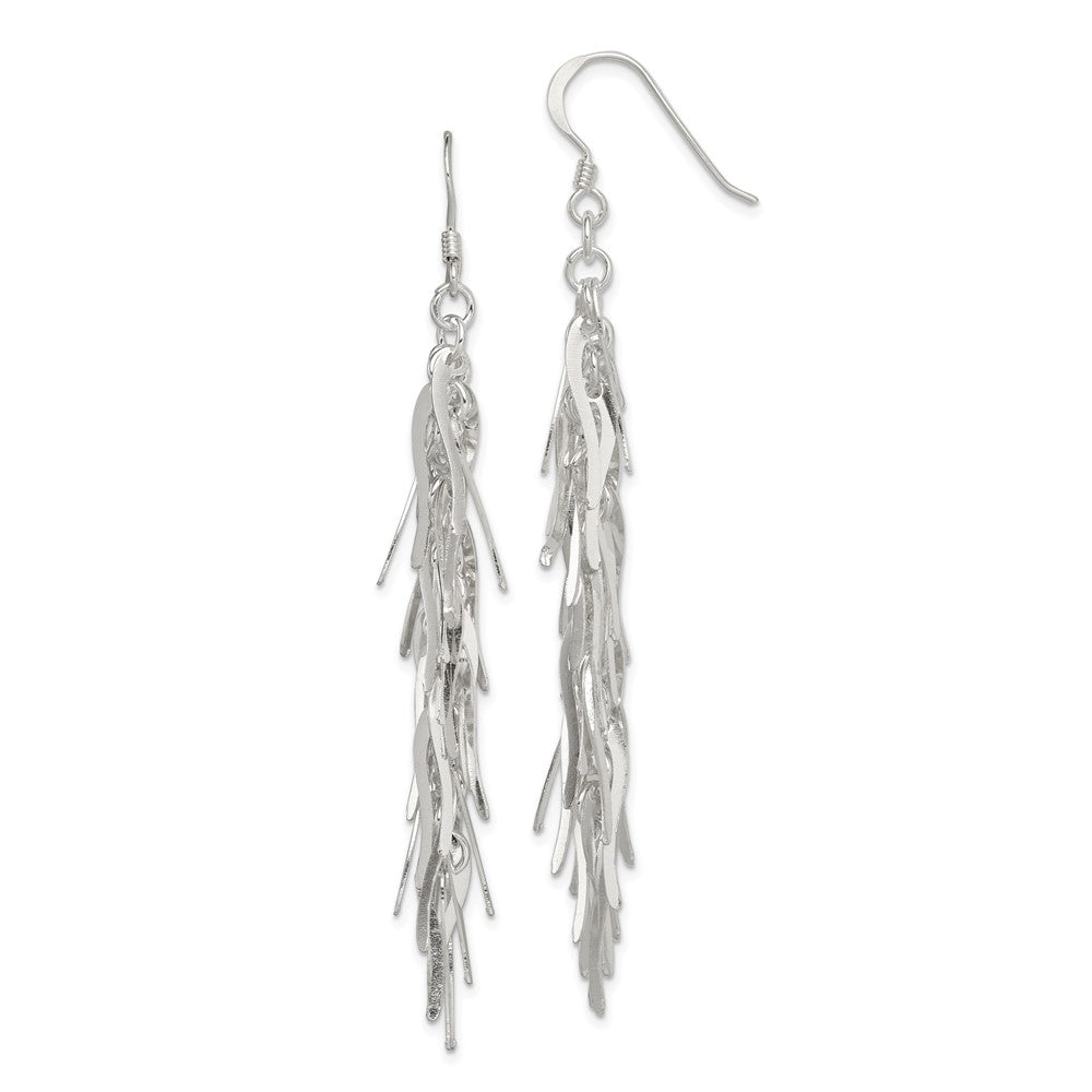 Sterling Silver Drop Squiggle Earrings